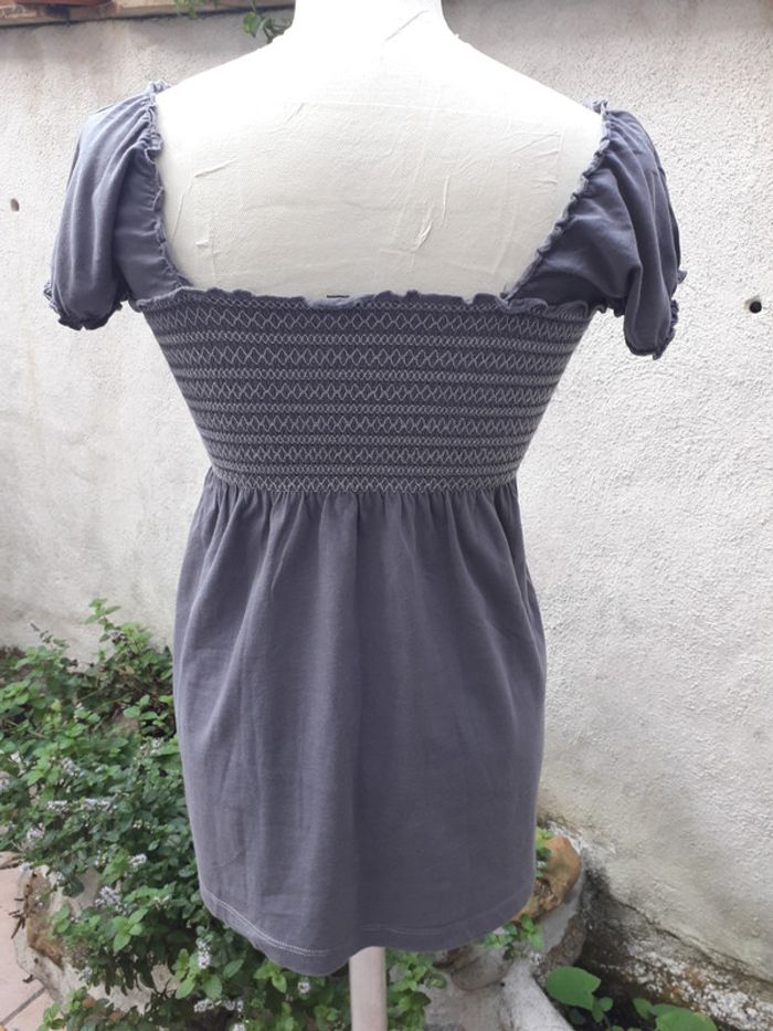 Tunique smocks brodés sur la poitrine - photo numéro 3