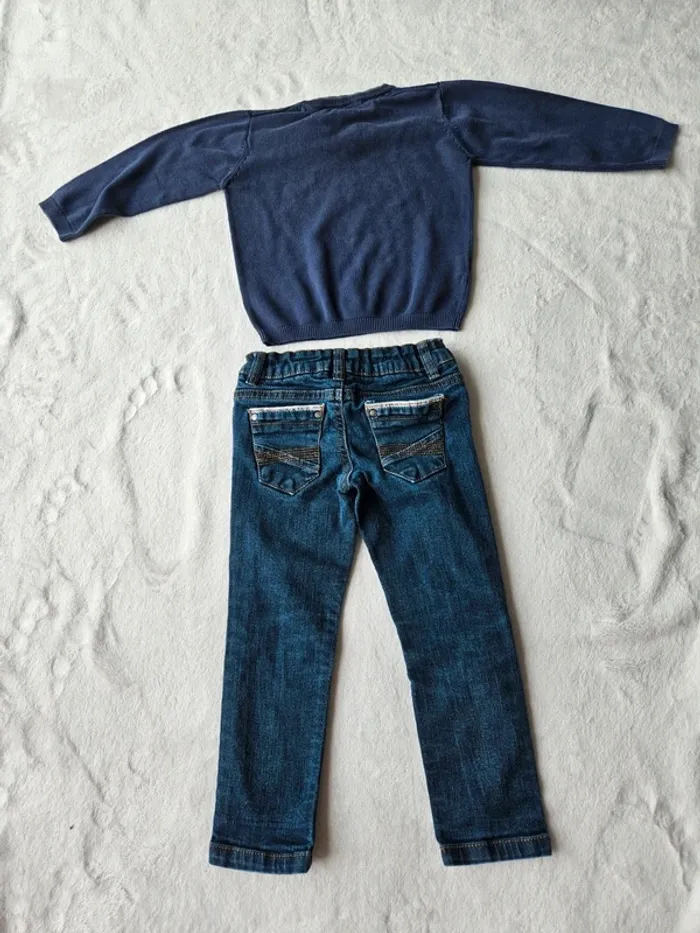 Tenue jean + pull tape à l'œil 3 ans (96cm) - photo numéro 6