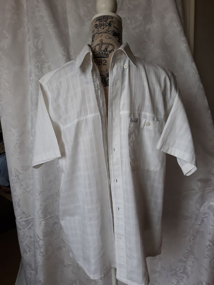 Faby27800 Chemisette homme "Blanc du Nil", blanche,T M
