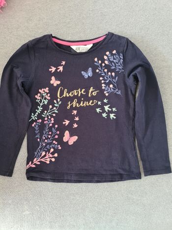 T-shirt bleu fleur
