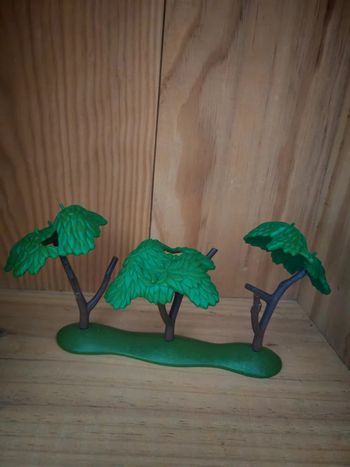 Playmobil 3 petits arbres feuillages verts