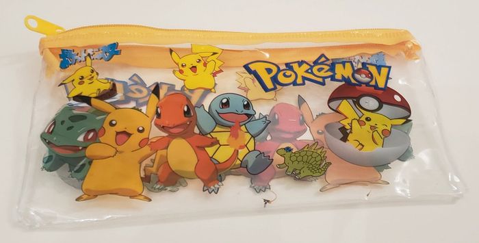 Pokémon Fournitures Scolaires NeuvesTrousse, Stylos, Crayons. Règle, Gomme, Bloc note, taille Crayon - photo numéro 2