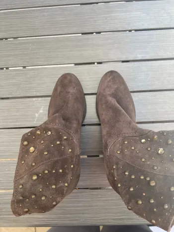Bottines en cuir nubuck