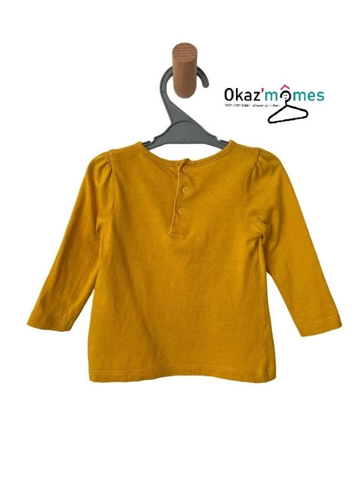 T-shirt manches longues jaune (lapin paillettes) - Bébérêve 9 mois (71cm) - photo numéro 3