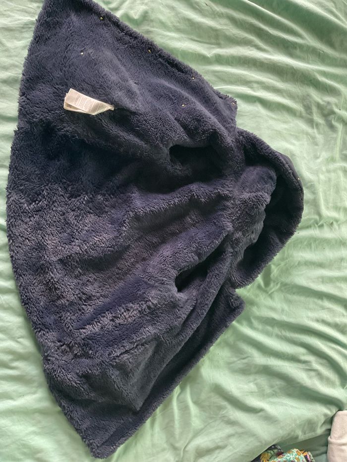 Manteau d’hiver bleu marine capuche 5 ans - photo numéro 3