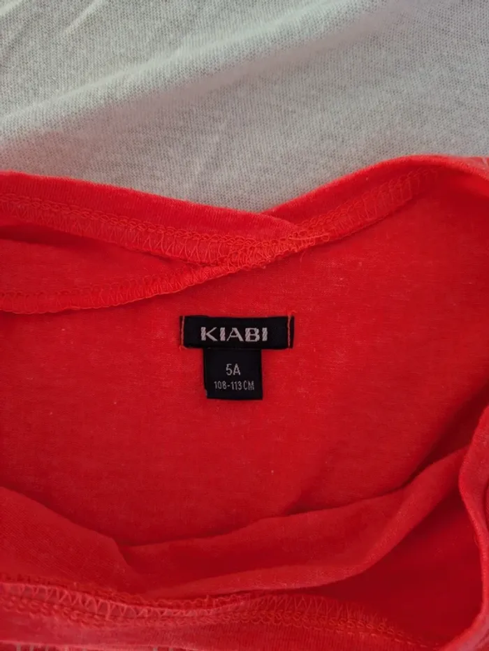 Robe Kiabi Fille - 5 ans (108-113 cm) - Corail Motifs Zig-Zag - photo numéro 3