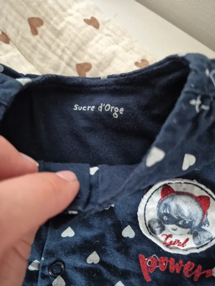 Robe bleu a coeur girl catwomen sucre d'orge 9 mois - photo numéro 3