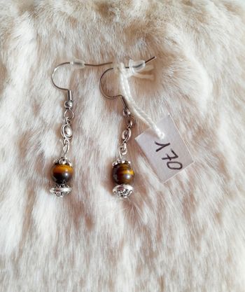 Boucles d'oreilles œil de tigre