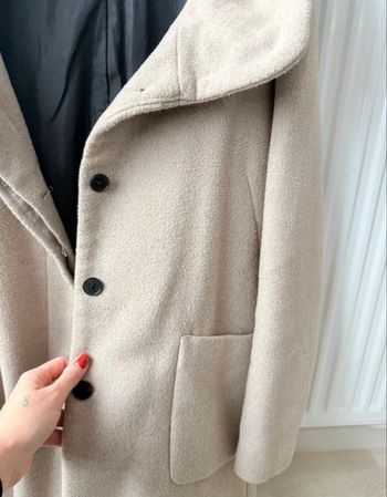 Manteau mi long beige