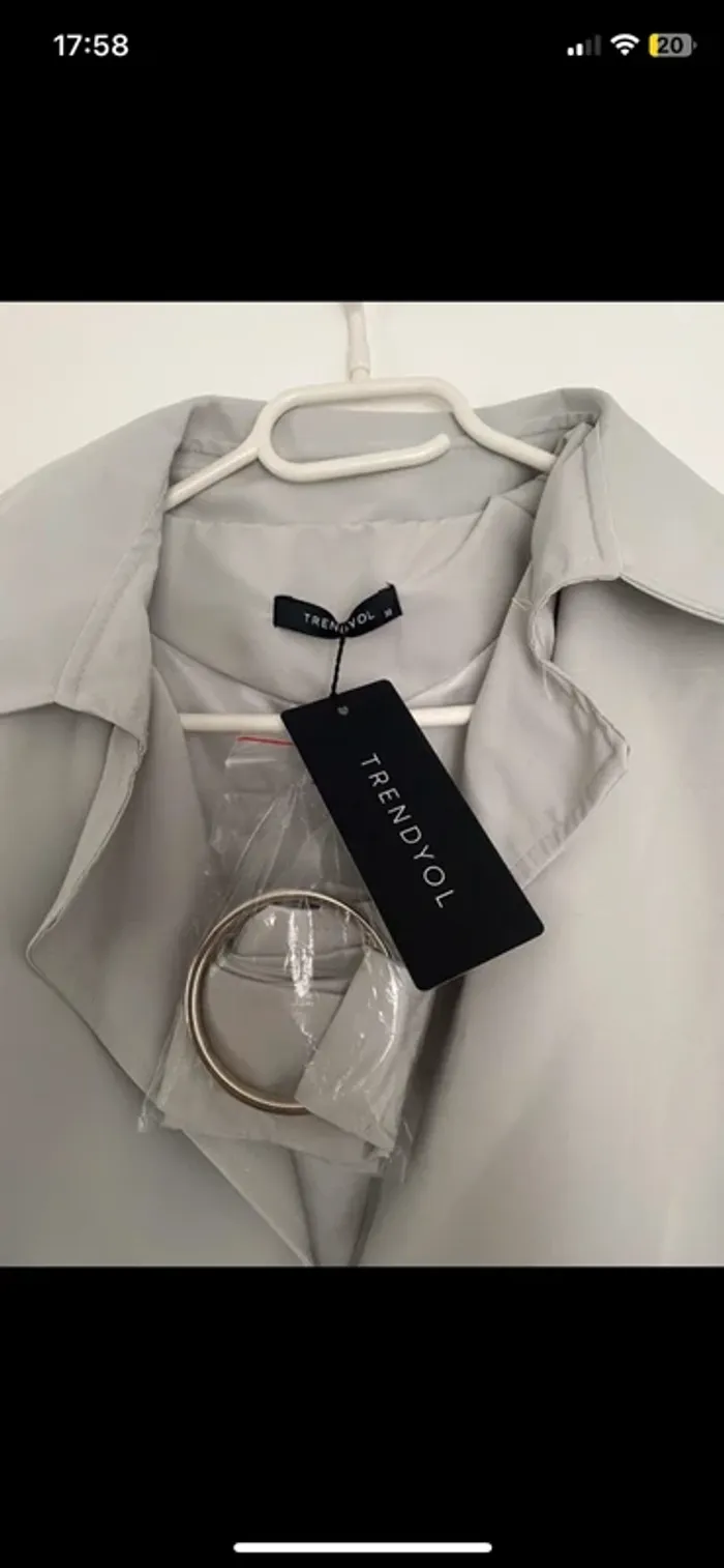 Trench gris Trendyol - photo numéro 2