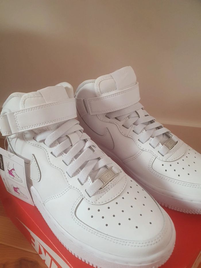 Nike Air Force 1 Mid "full white"(36) - photo numéro 5