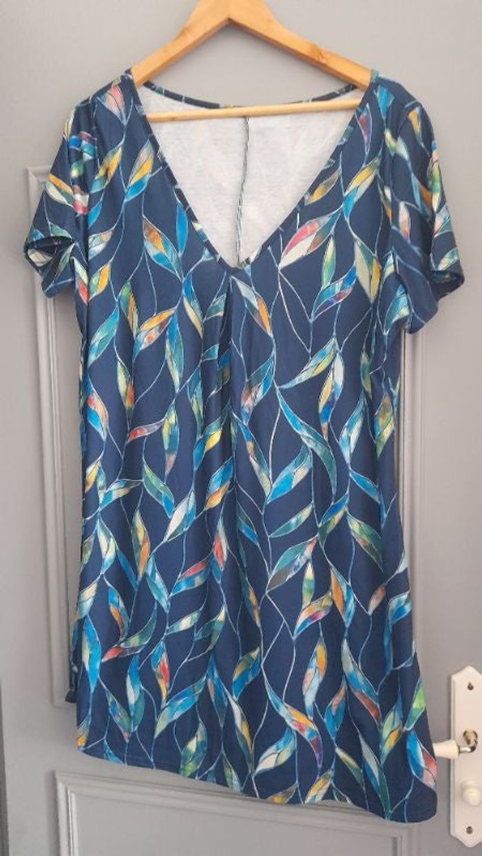 Robe bleu multicolores