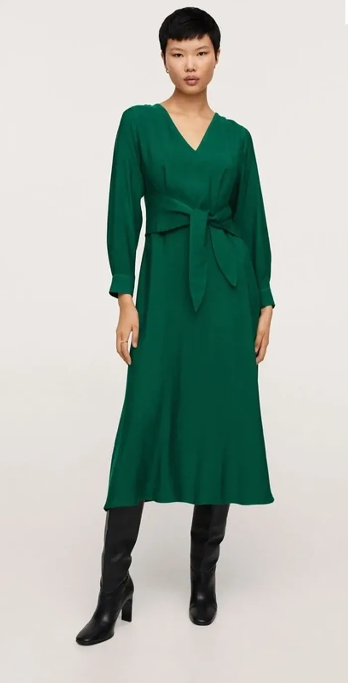 Robe verte Mango