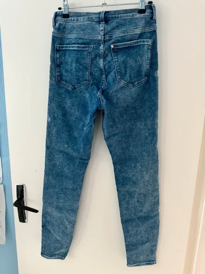 Jean, denim, legging fille taille haute - photo numéro 3
