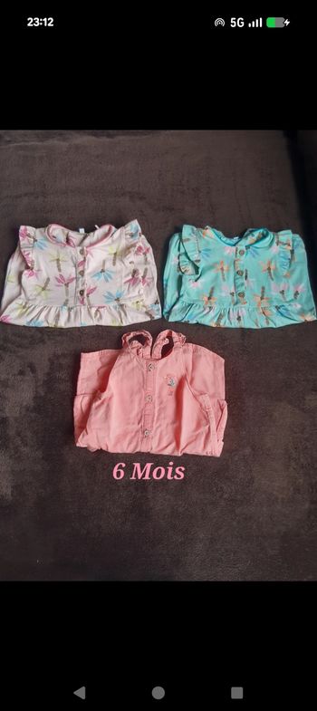 Lot de 3 Barboteuses 6M - lucieju6ETE