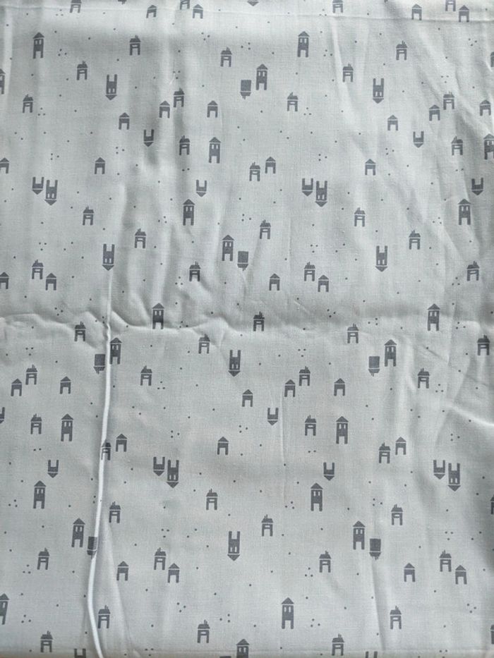 Coton enfant bleu motif maison - photo numéro 3