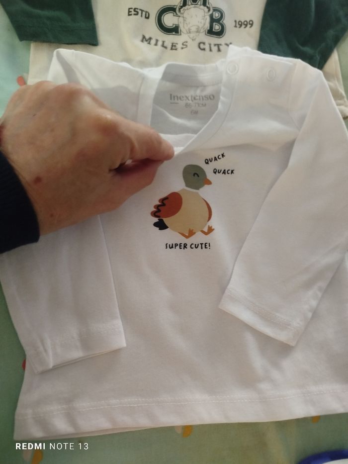 #kytie6moisgarcon. 3 Tee shirt manches longues taille 6 mois - photo numéro 4