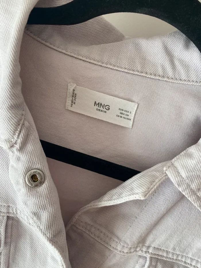 Veste en jean rose pâle/lila - photo numéro 3