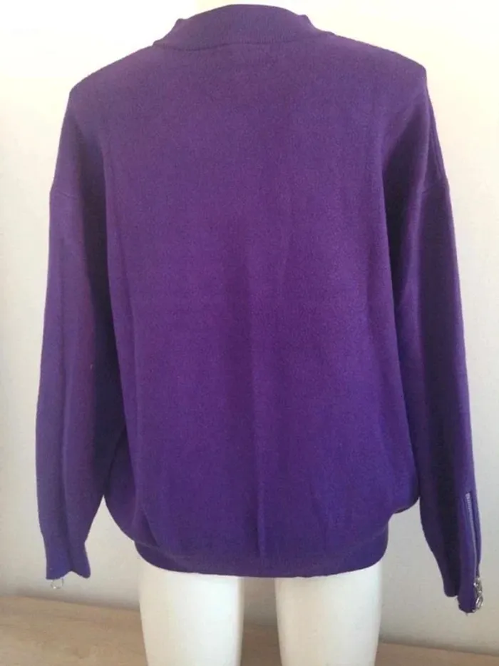 Pull ras du cou manches longues zippe oversize XS 34 Primark - photo numéro 6