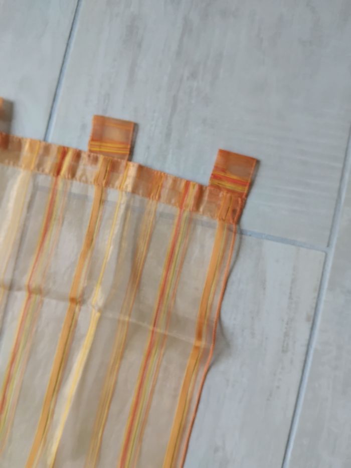 Paire de voilage orange 60×160  cm - photo numéro 6