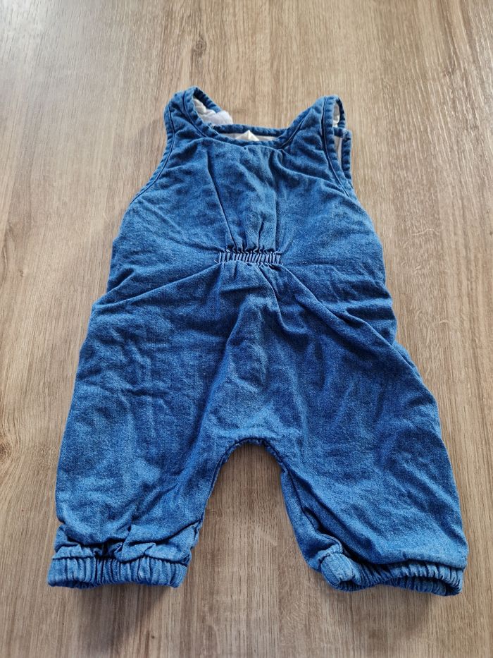 Jolie salopette bleu effet jean - 3 mois - photo numéro 2