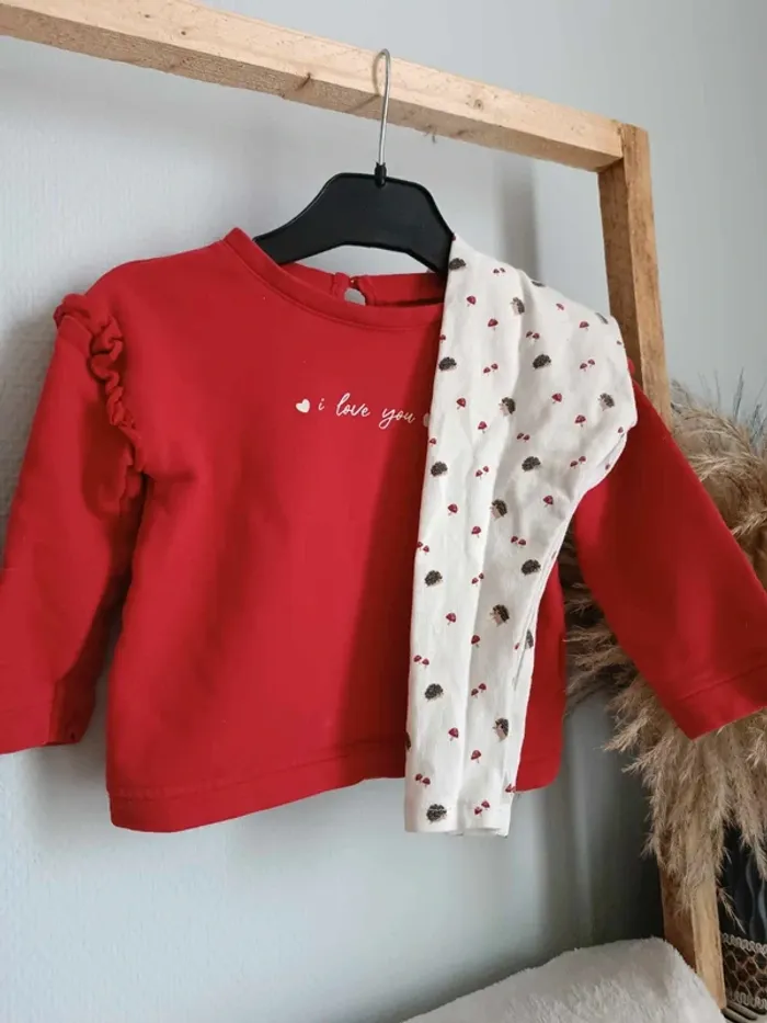 Ensemble Kiabi 18 mois rouge