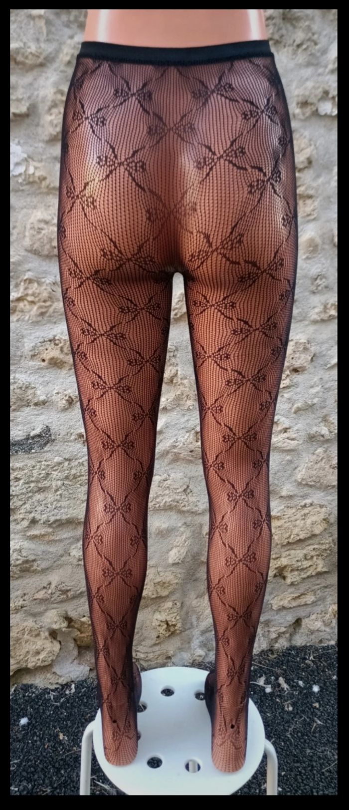 Collant résille motif fantaisie - photo numéro 3