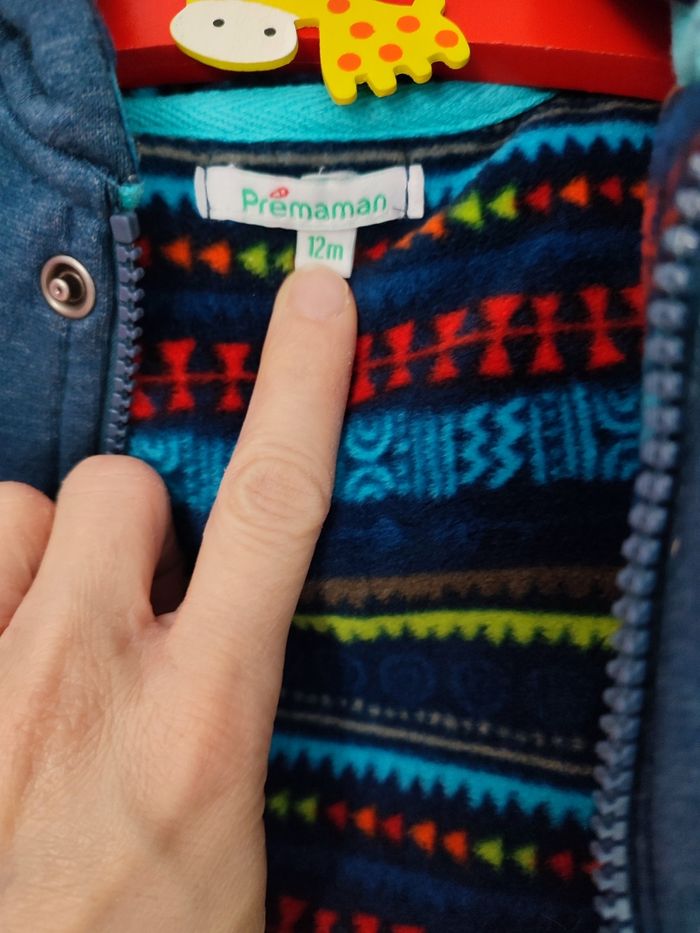 Sweat zippé chaud 12 mois - photo numéro 3