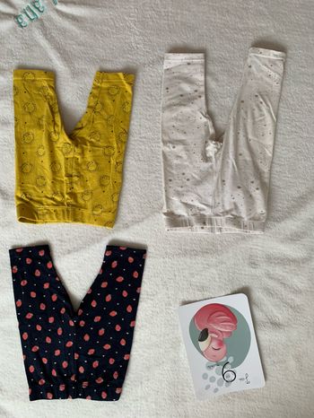 Lot de 3 leegins fille 9m