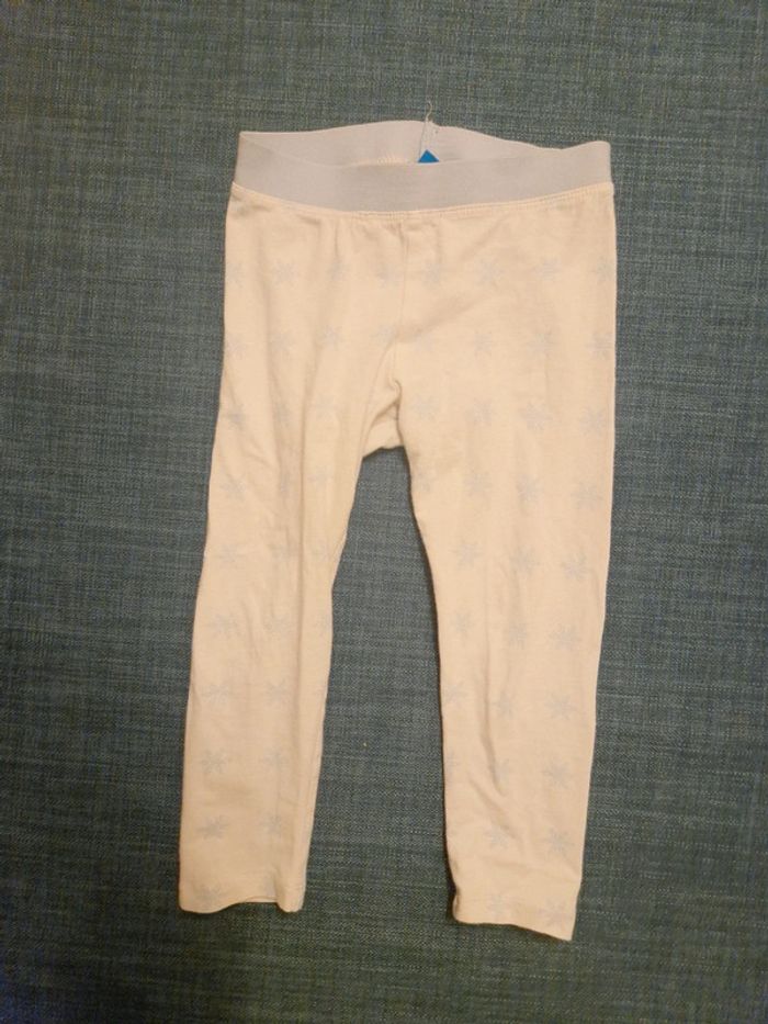 Legging blanc flocons 2-3ans