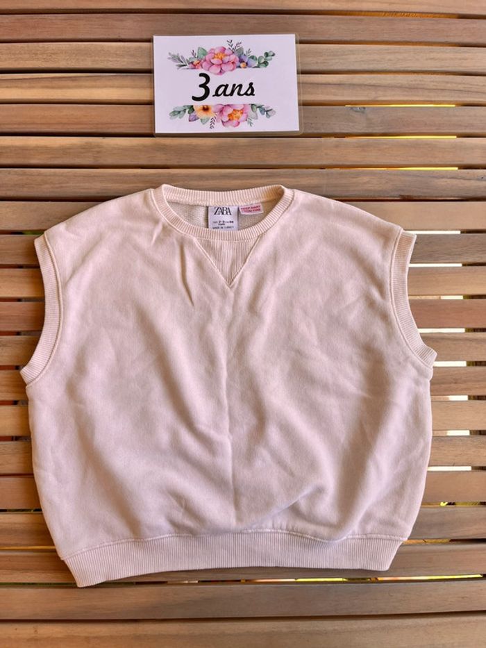 Pull sweat sans manches 3 ans