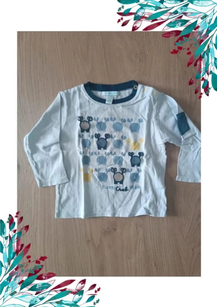T-shirt garçon crabe 18 mois - photo numéro 2