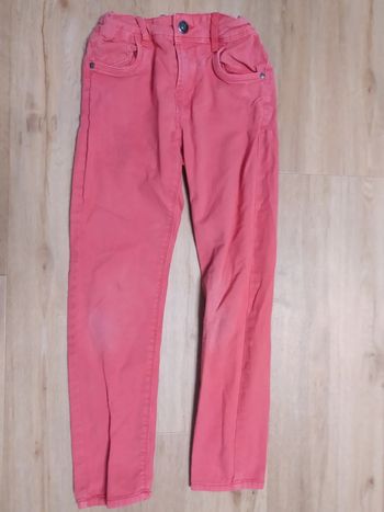 Pantalon Jean Okaïdi 8 ans orange corail