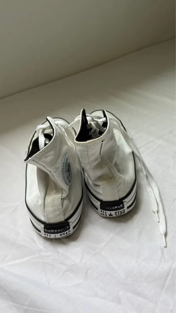 Baskets converse blanche taille 37 - photo numéro 4