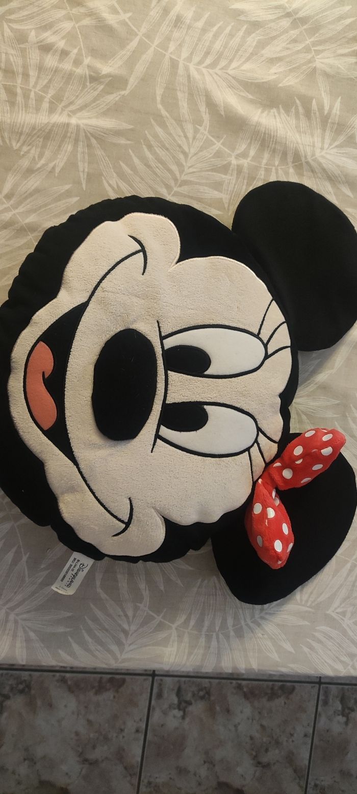 Peluche tête de Minnie et Mickey