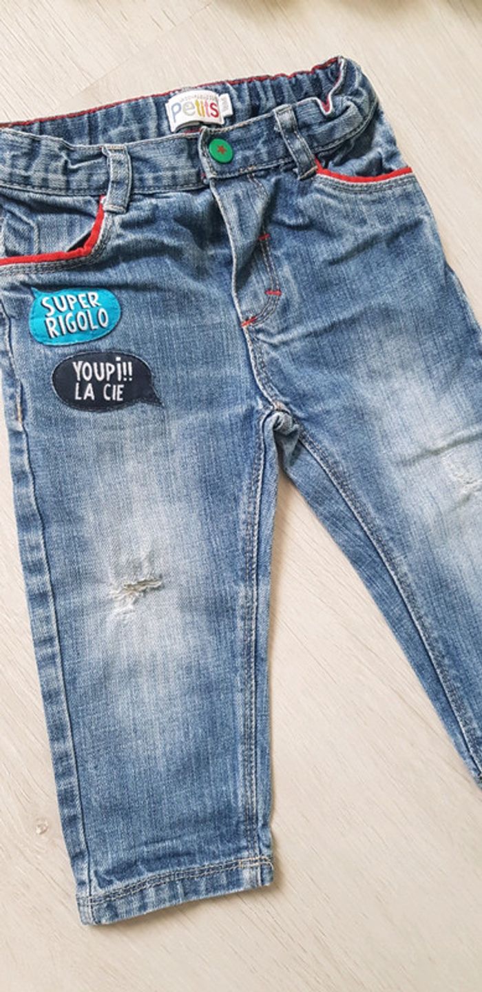 Pantalon jean style délavé 18 mois - photo numéro 2