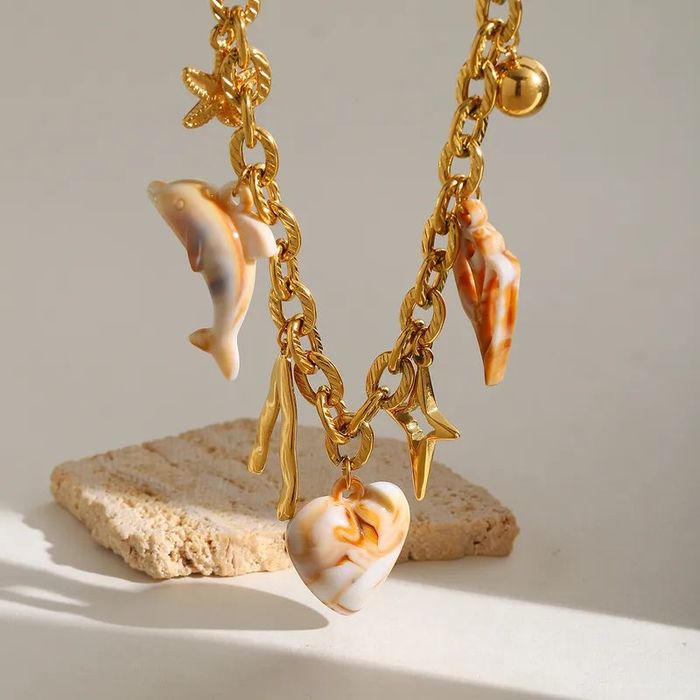 Collier dauphin 🐬  coeur ♥️ ✅ - photo numéro 2
