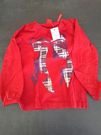 sous pull esprit rouge 2-3 ans