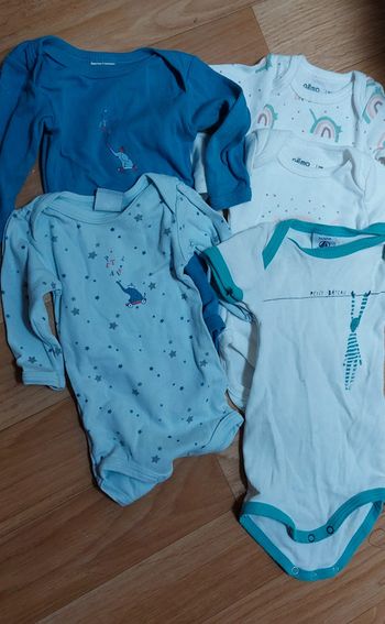 Lot de 5 bodys taille 3 mois