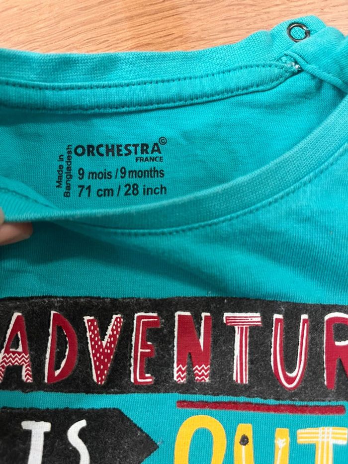 Lot de 2 teeshirt manches courtes taille 9 mois - photo numéro 3