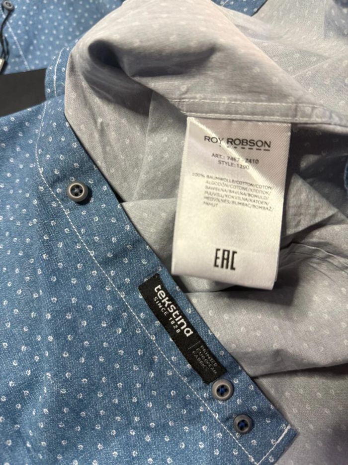 Roy Robson - Chemise à motifs, Bleu, taille XL - photo numéro 6