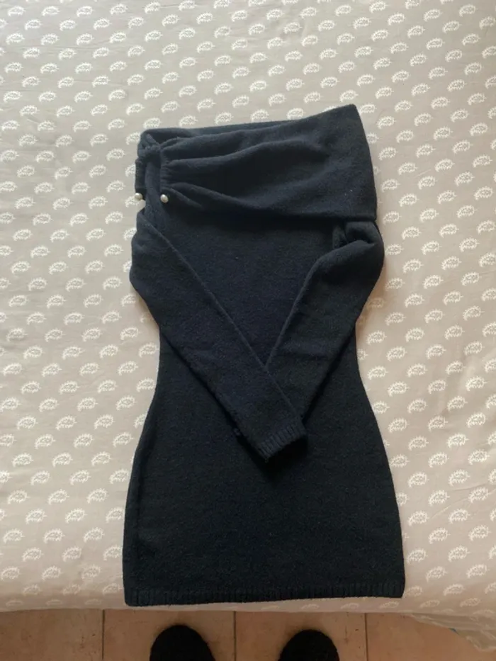 Robe tunique noire Zara épaules dénudées taille 36 - photo numéro 14