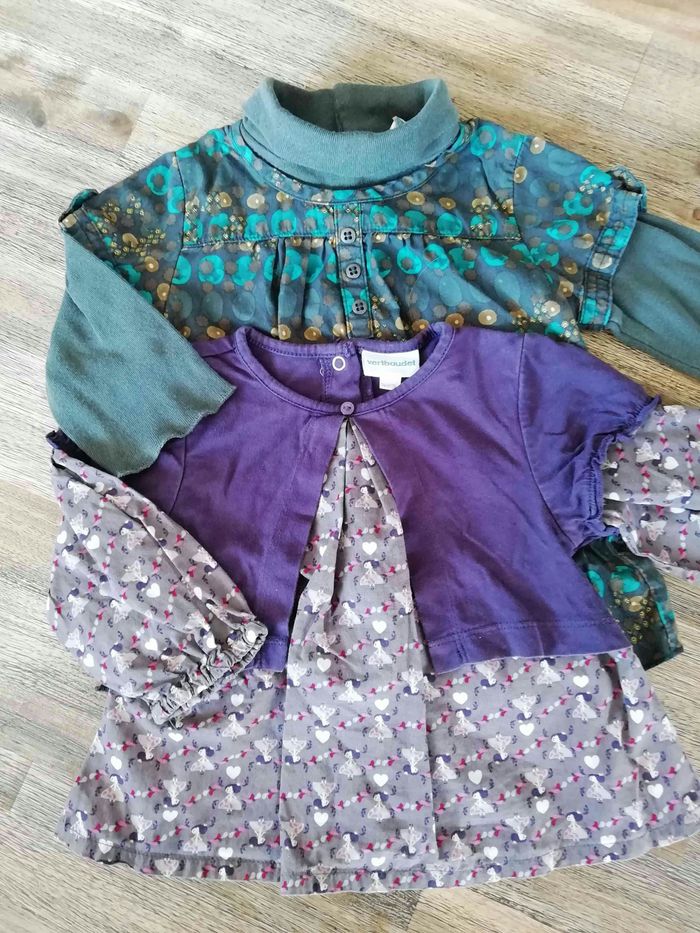 Lot de 2 hauts ML fille 12 mois Vertbaudet Kidkanai - photo numéro 4