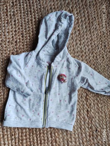 Gilet gris 9 mois fille