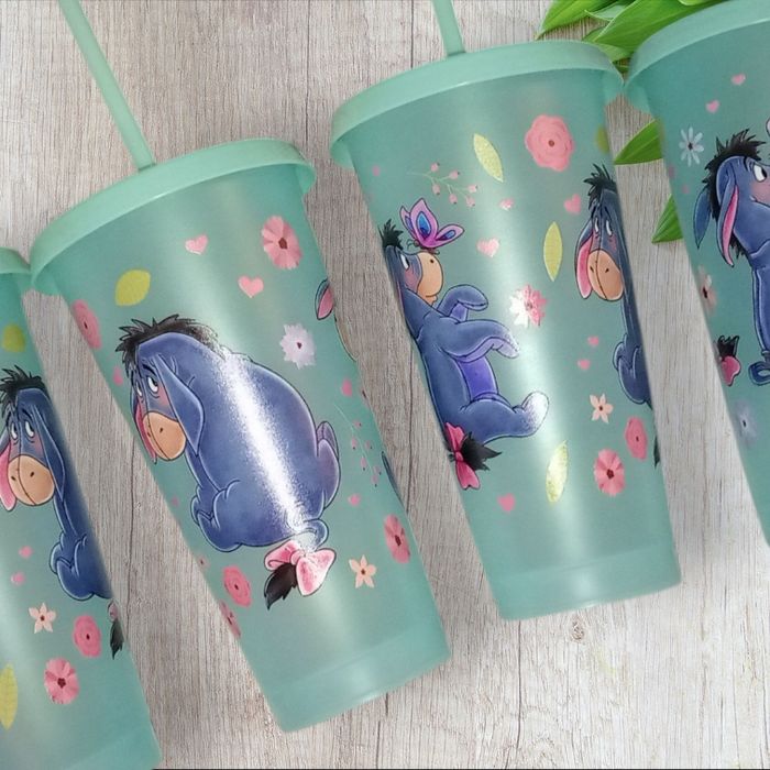Grand gobelet à paille bourriquet de Winnie l'ourson disney - photo numéro 3
