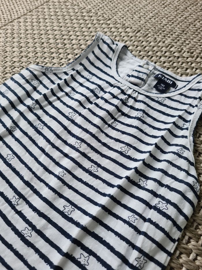 Robe à rayures marine - 9 mois - photo numéro 2