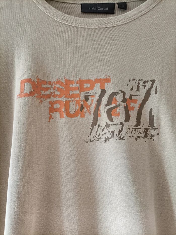 T Shirt manches longues beige T. M - photo numéro 2