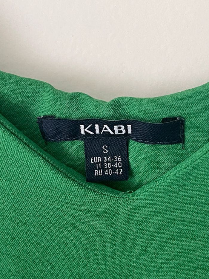 Magnifique combinaison verte longue sans manches à bretelles taille S Kiabi - photo numéro 4