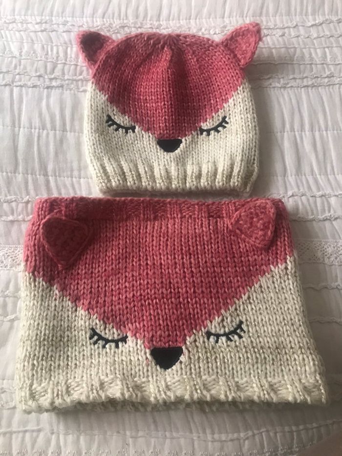 Ensemble snood et bonnet 2/3 ans