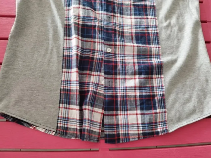 Chemise homme été manches courtes bicolore carreaux années 90 - photo numéro 8